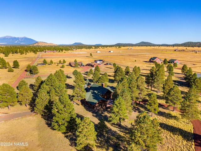 12696 Rustic Cabin Trl, Parks, AZ 86018 - bird's eye view featuring a mountain view and a rural view