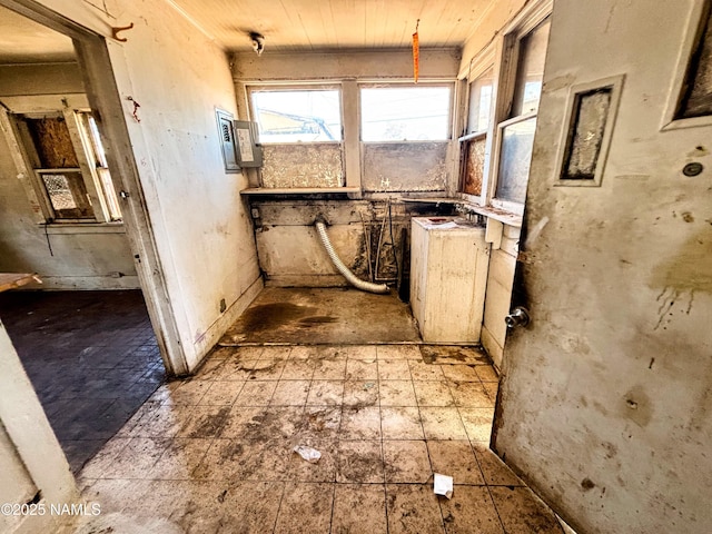 216 W 3rd St, Winslow, AZ 86047 - miscellaneous room featuring wooden ceiling and electric panel