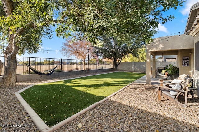 view of yard with a patio