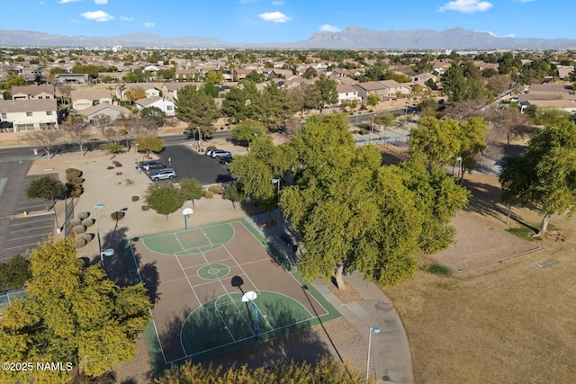 aerial view featuring a mountain view