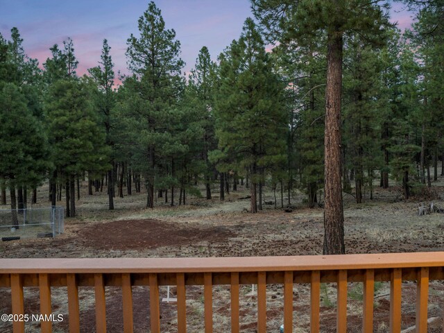 284 E Foothill Trl, Williams, AZ 86046 - yard at dusk with fence