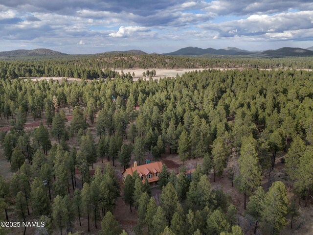 284 E Foothill Trl, Williams, AZ 86046 - birds eye view of property with a forest view and a mountain view