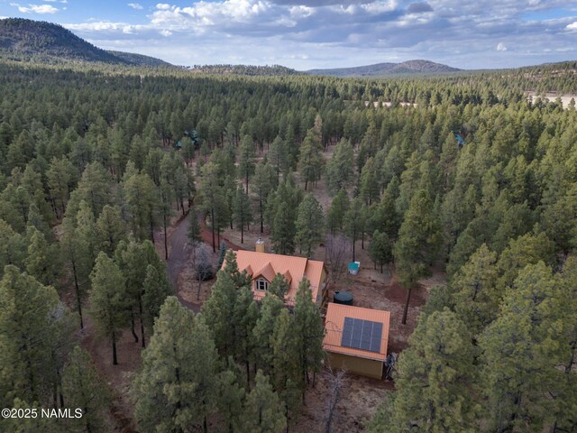 284 E Foothill Trl, Williams, AZ 86046 - bird's eye view featuring a view of trees and a mountain view