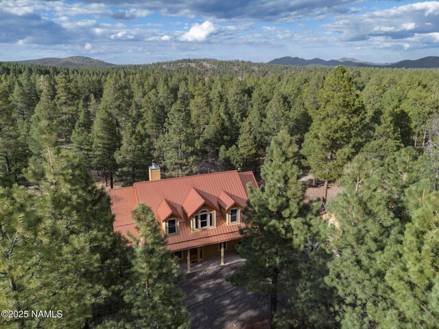 284 E Foothill Trl, Williams, AZ 86046 - bird's eye view with a view of trees and a mountain view