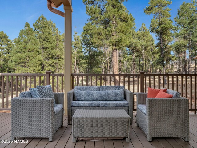 284 E Foothill Trl, Williams, AZ 86046 - wooden deck with an outdoor living space