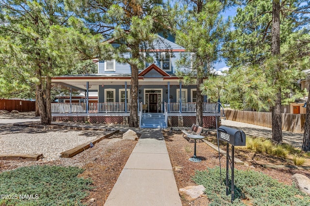 3380 E Lockett Rd, Flagstaff, AZ 86004 - victorian home featuring a porch