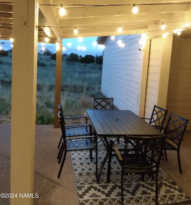 view of patio with outdoor dining space