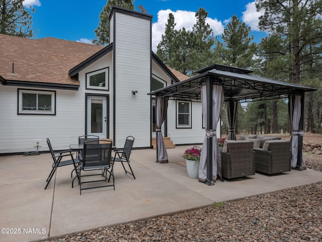 389 N Laramy Ln, Parks, AZ 86018 - view of patio / terrace featuring a gazebo and an outdoor hangout area