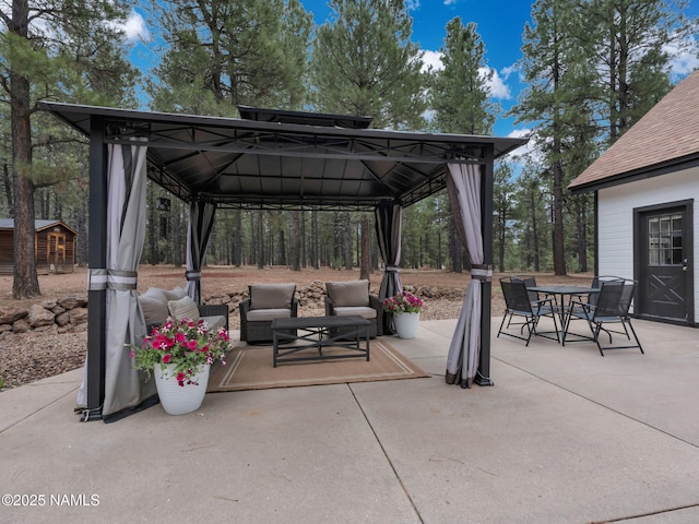 389 N Laramy Ln, Parks, AZ 86018 - view of patio / terrace with a gazebo and outdoor dining area