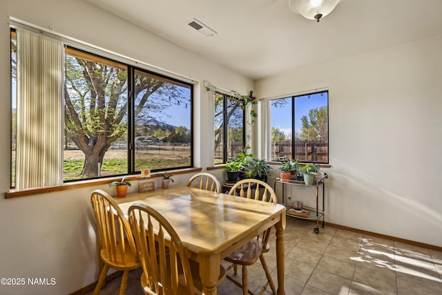 11280 N Zady Ln, Flagstaff, AZ 86004 - dining room with visible vents, tile patterned floors, and baseboards
