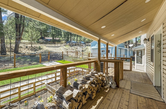 4573 Canyon Loop, Flagstaff, AZ 86005 - wooden deck featuring a fenced backyard