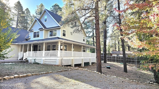 farmhouse with covered porch