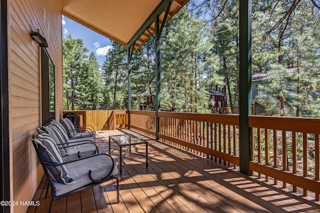 335 Sandia Cir, Munds Park, AZ 86017 - view of wooden deck