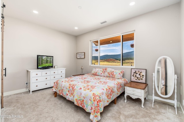 6552 Kelsey Springs Way, Flagstaff, AZ 86001 - bedroom with light carpet, recessed lighting, and baseboards
