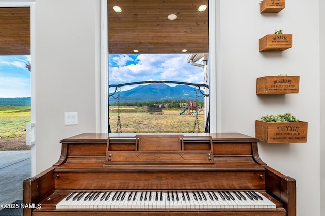6552 Kelsey Springs Way, Flagstaff, AZ 86001 - detailed view of a fire alarm, a mountain view, and recessed lighting