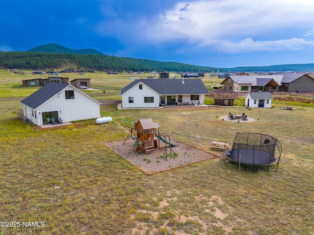 6552 Kelsey Springs Way, Flagstaff, AZ 86001 - aerial view of property and surrounding area with mountains