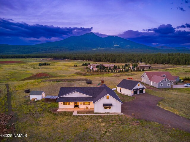 6552 Kelsey Springs Way, Flagstaff, AZ 86001 - aerial view at dusk of a mountain view