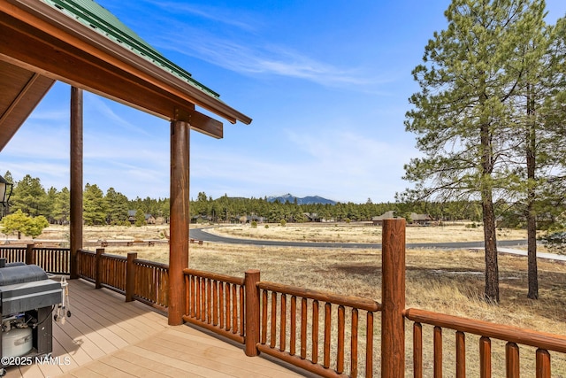 4536 Brackin Ranch Rd, Flagstaff, AZ 86001 - deck featuring a mountain view