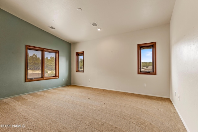 4536 Brackin Ranch Rd, Flagstaff, AZ 86001 - spare room with plenty of natural light, light colored carpet, lofted ceiling, and baseboards
