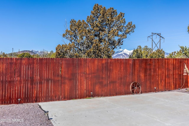 exterior space featuring a mountain view