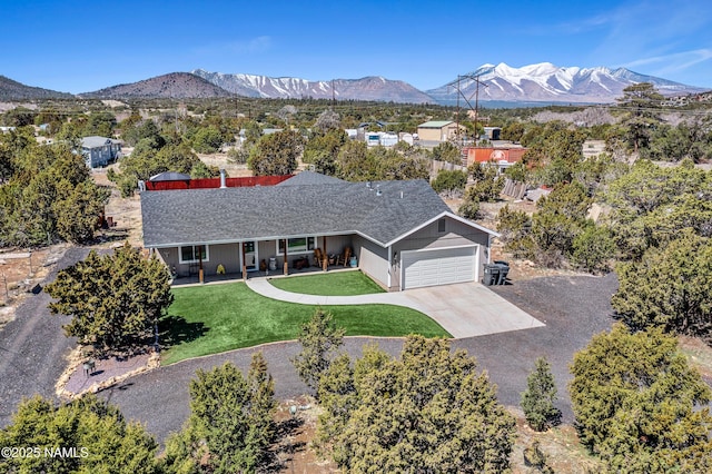 exterior space with a mountain view