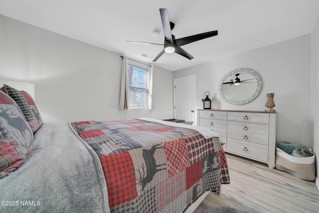 425 W Rte 66, Williams, AZ 86046 - bedroom featuring ceiling fan and light hardwood / wood-style floors