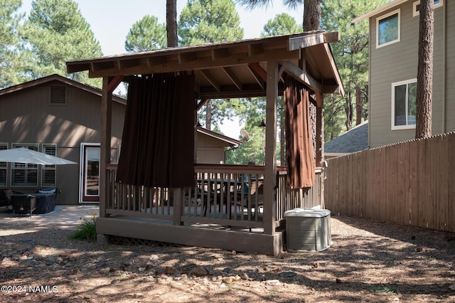 view of wooden terrace