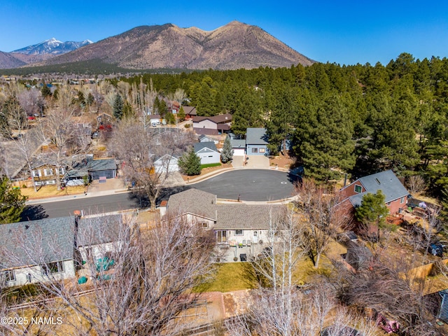 mountain view with a residential view