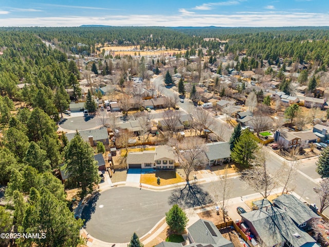 bird's eye view featuring a residential view