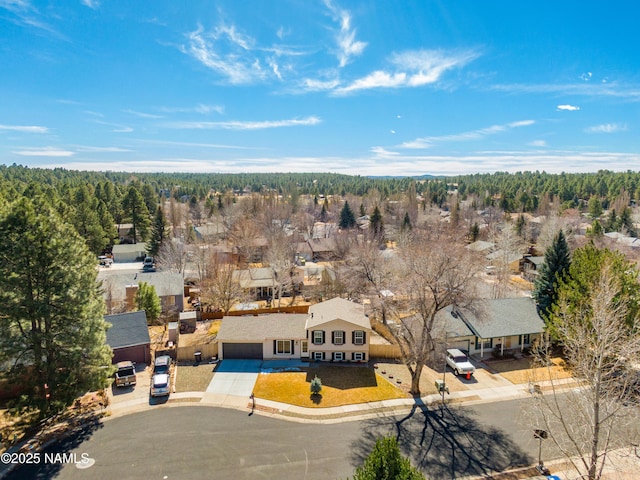 bird's eye view featuring a residential view