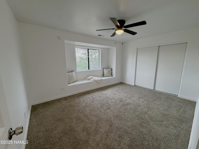 1807 N Main St, Flagstaff, AZ 86004 - unfurnished bedroom featuring carpet flooring, baseboards, visible vents, and a closet