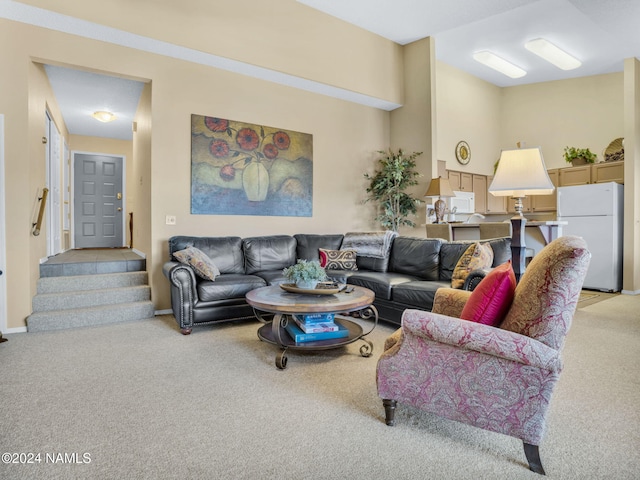 view of carpeted living room