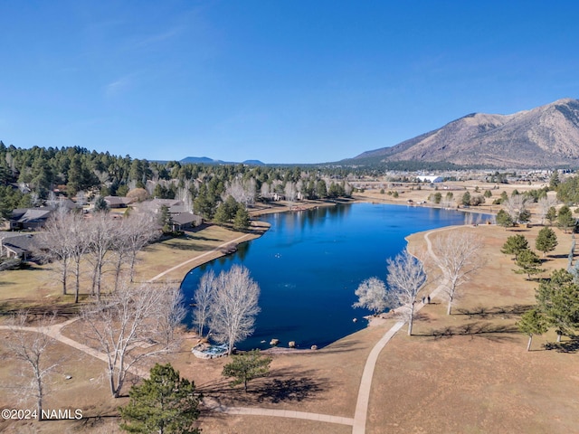 water view with a mountain view