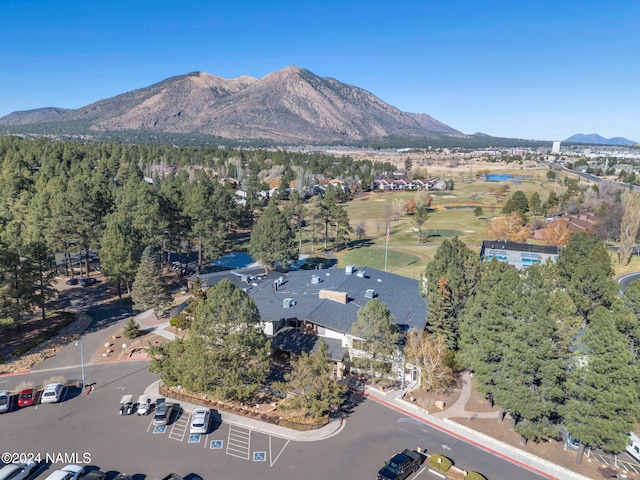 aerial view featuring a mountain view