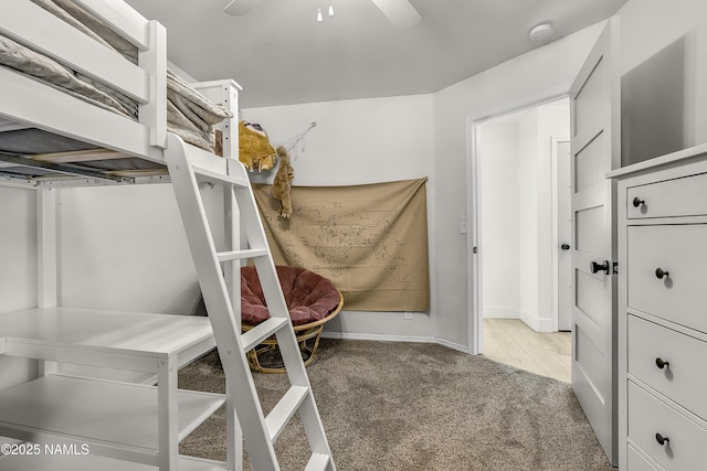 9654 Heritage Dr, Flagstaff, AZ 86004 - bedroom with carpet floors, baseboards, and ceiling fan