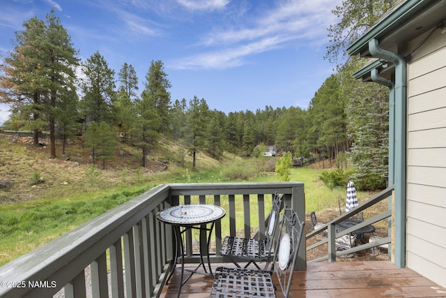 3135 Ancient Trl, Flagstaff, AZ 86005 - deck with a forest view