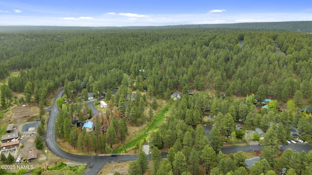 3135 Ancient Trl, Flagstaff, AZ 86005 - aerial view of property's location with a heavily wooded area