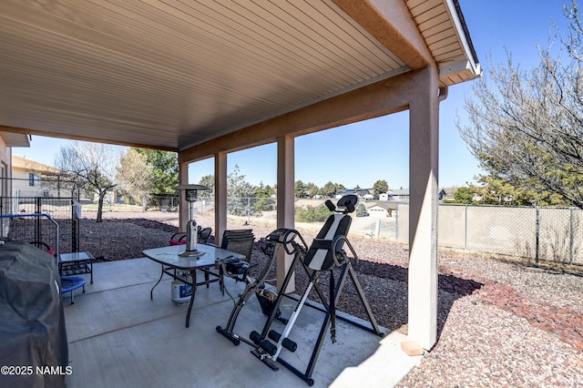 view of patio / terrace featuring a fenced backyard