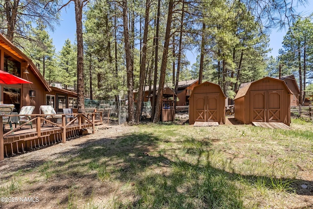 325 Lodge Dr, Munds Park, AZ 86017 - view of green lawn featuring a deck