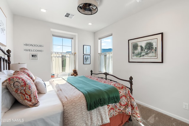 bedroom with carpet flooring