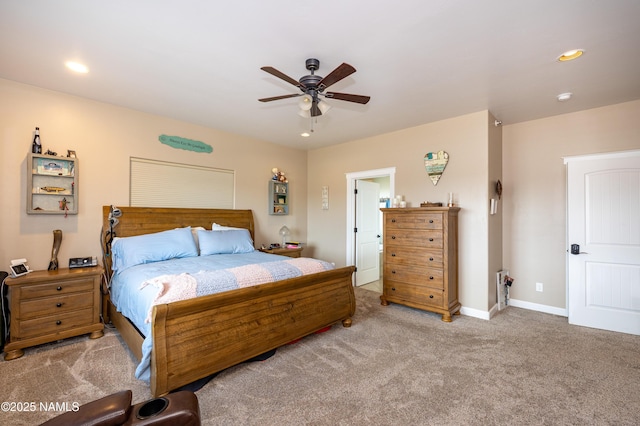 11265 N Zady Ln, Flagstaff, AZ 86004 - carpeted bedroom featuring recessed lighting, a ceiling fan, and baseboards
