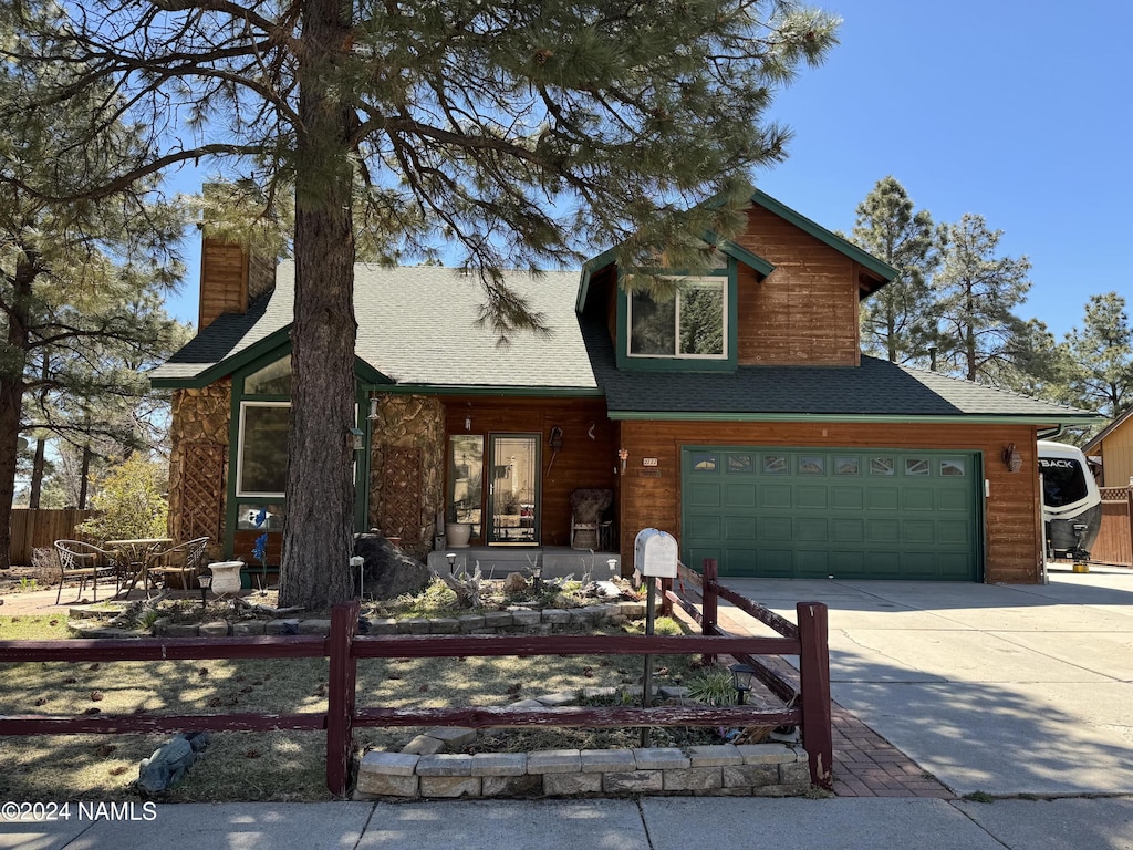 view of front of house featuring a garage