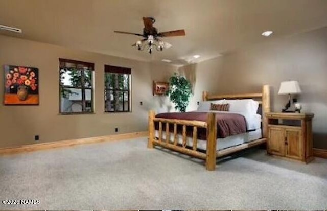 2163 S Highland Mesa Rd, Flagstaff, AZ 86001 - carpeted bedroom featuring ceiling fan