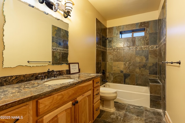 2163 S Highland Mesa Rd, Flagstaff, AZ 86001 - full bathroom with toilet, tiled shower / bath, and vanity