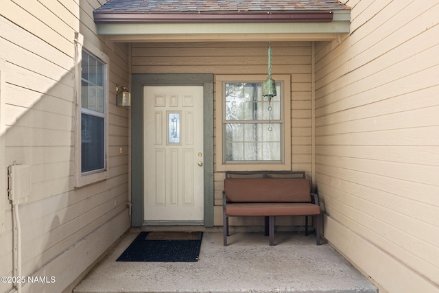 view of doorway to property