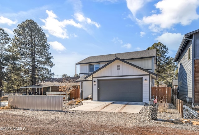 view of front of house featuring a garage