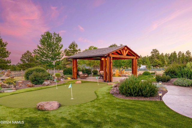 10833 Sage Rd, Flagstaff, AZ 86004 - view of property's community featuring a patio, a gazebo, fence, and a lawn