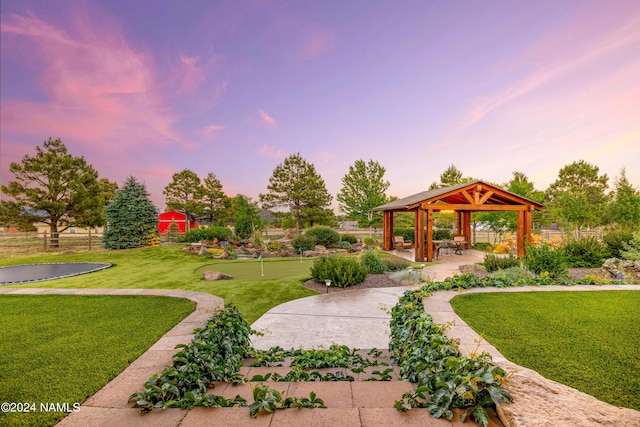 10833 Sage Rd, Flagstaff, AZ 86004 - view of home's community with a yard, a gazebo, fence, and a patio area
