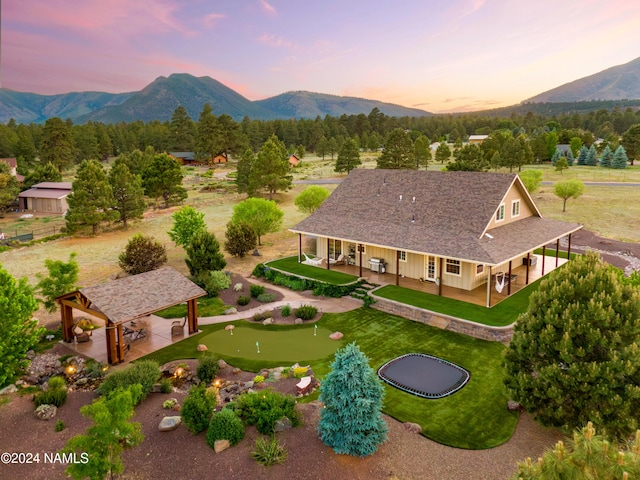 10833 Sage Rd, Flagstaff, AZ 86004 - drone / aerial view with a mountain view