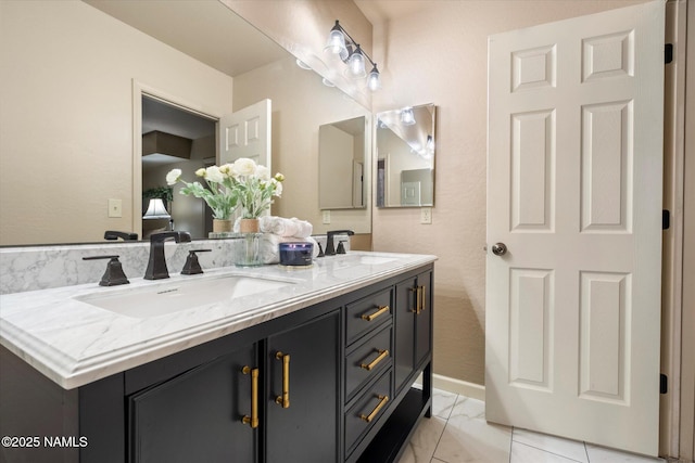 bathroom with vanity